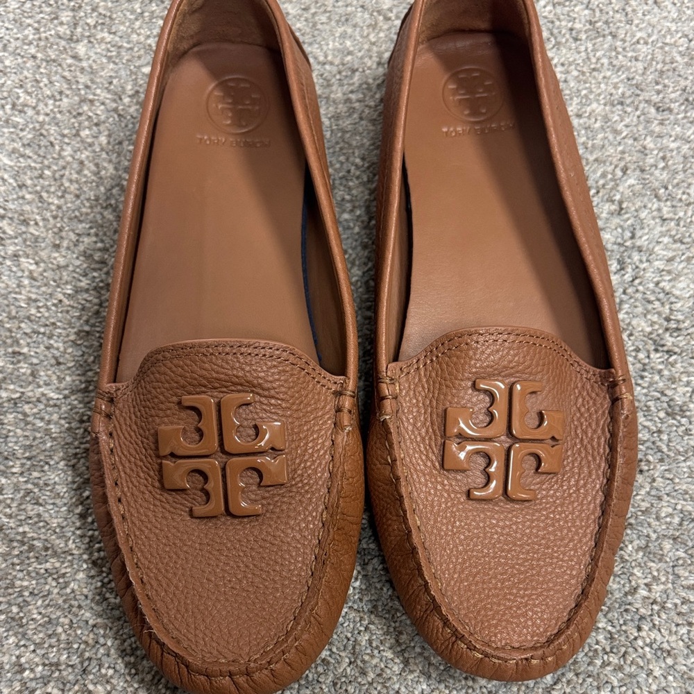Tory Burch Tan Lowell 2 Driver Loafers for Women
